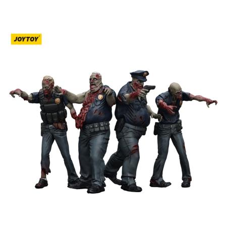 Zombie Pack de 4 Figuras Dark Source Police (Male) 8 cm