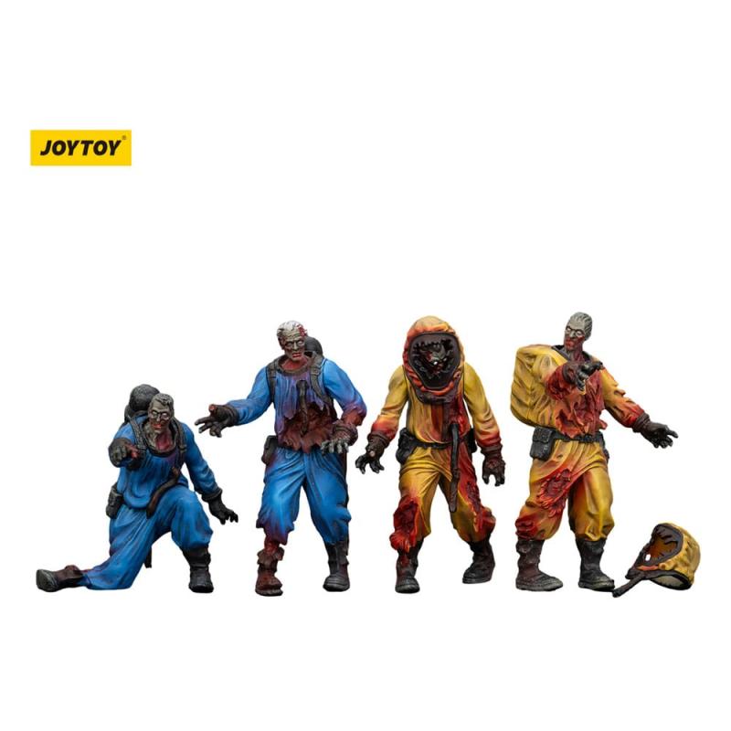 Zombie Pack de 4 Figuras Dark Source Biochemical Lab Team 8 cm