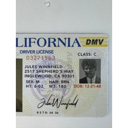 Pulp Fiction Jules Winnfield Licencia de conducir