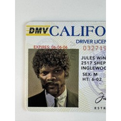 Pulp Fiction Jules Winnfield Licencia de conducir