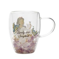 Taza cristal flores secas Blancanieves Princesas Disney
