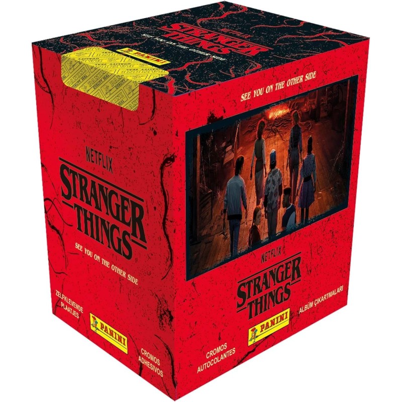 Cajita de 36 sobres de cromos “Stranger Things – nos vemos al otro lado” - Colección Oficial Panini