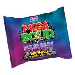 Mega Sour Candy Bubblegum