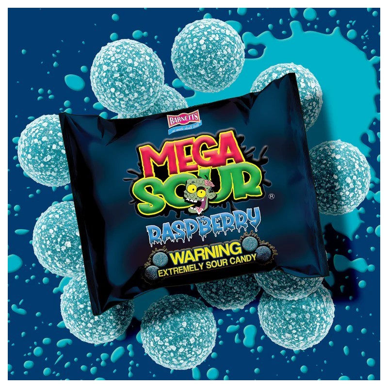 Mega Sour Candy Raspberry