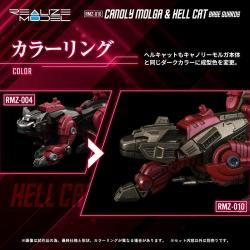 Zoids pack de 2 Maquetas Plastic Model Kits 1/100 RMZ-010 Canoly Molga & Hell Cat Base Guards Sets 20 cm