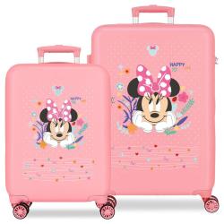 Set 2 maletas trolley ABS Happy To Be Me Minnie Disney 55/65cm