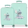 Set 2 maletas trolley ABS Lovely Stitch Disney 55/65cm