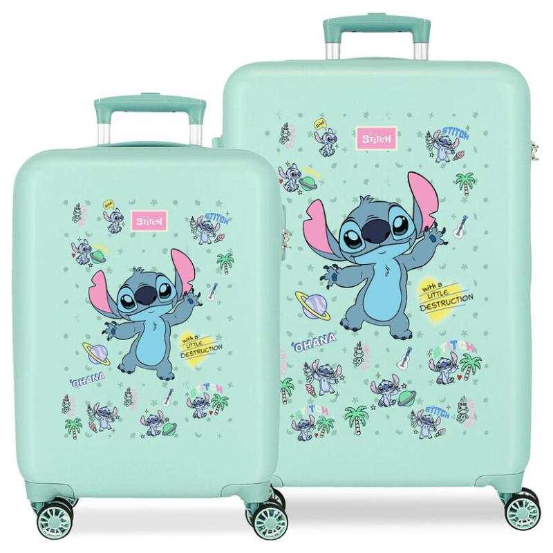 Set 2 maletas trolley ABS Little Destrution Stitch Disney 55/65cm