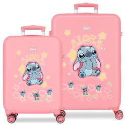 Set 2 maletas trolley ABS You&Me Stitch Disney 55/65cm