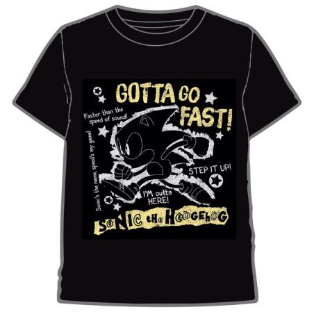 Camiseta Go Fast Sonic The Hedgehog adulto