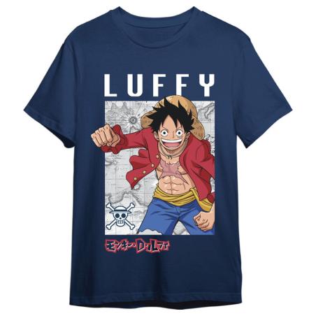 Camiseta Monkey D. Luffy Map One Piece adulto
