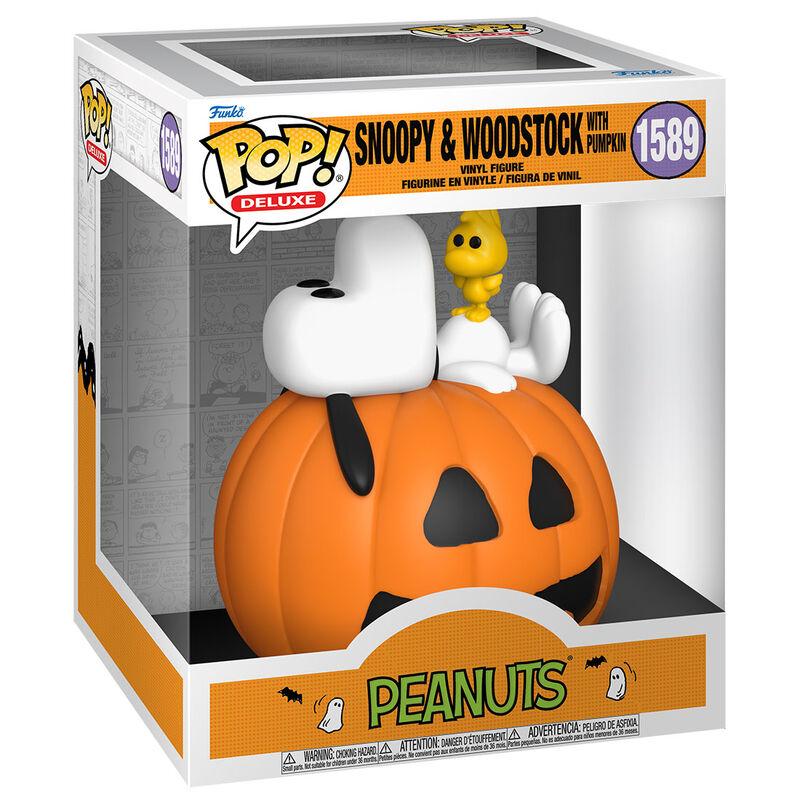 Figura POP Deluxe Peanuts Snoopy & Woodstock with Pumpkin