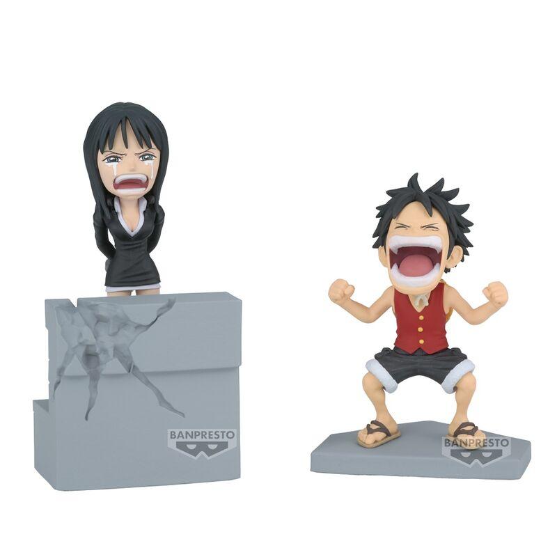 Figura Luffy &#38; Nico Robin World Collectable One Piece 10cm