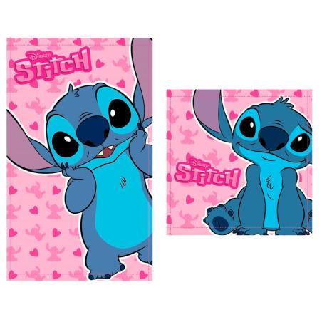 Set 2 toallas baño Stitch Disney algodon