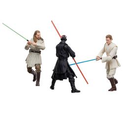 Blister 3 figuras Qui-Go Jinn Darth Maul Obi-Wan Kenobi La Amenaza Fantasma Star Wars 15cm