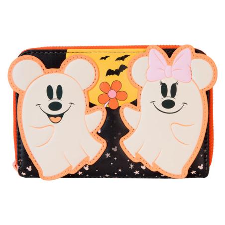 Cartera Floral Ghost Mickey &#38; Minnie Disney Loungefly