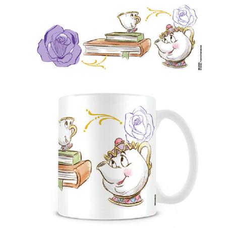 Taza Chip y Mrs Potts La Bella y La Bestia Disney 315ml