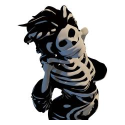 Die Ärzte Estatua a 1/10 Gwendoline Skelett 17 cm