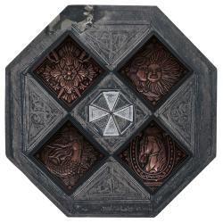 Resident Evil VIII Pack de 4 Medallóns House Crest Limited Edition