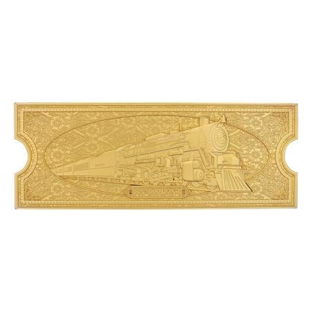 Polar Express Réplica Train Ticket 24k Gold Plated Limited Edition