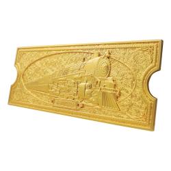 Polar Express Réplica Train Ticket 24k Gold Plated Limited Edition
