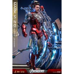 Marvel Los Vengadores Figura Movie Masterpiece Diecast 1/6 Iron Man Mark VI (2.0) with Suit-Up Gantry 32 cm