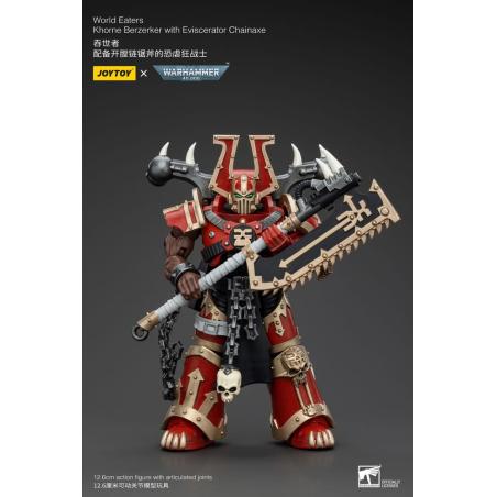 Warhammer 40k Figura 1/18 World Eaters Khorne Berzerker with Eviscerator Chainaxe 13 cm