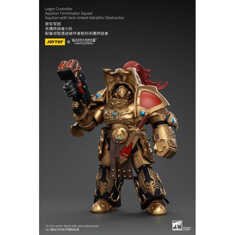Warhammer The Horus Heresy Figura 1/18 Legio Custodes Aquilon Terminator Squad Aquilon with twin-linked Adrathic Destructor 14..