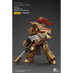 Warhammer The Horus Heresy Figura 1/18 Legio Custodes Aquilon Terminator Squad Aquilon with Infernus Firepike 14 cm