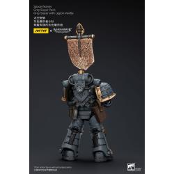 Warhammer The Horus Heresy Figura 1/18 Space Wolves Grey Slayer Pack Grey Slayer With Legion Vexilla 12 cm