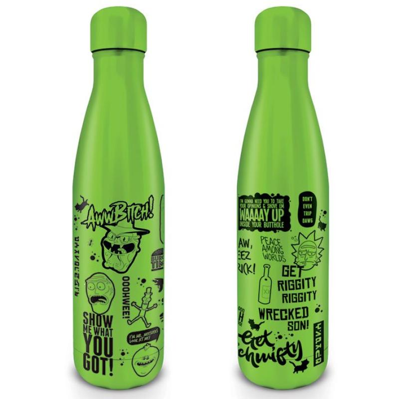 Rick y Morty Botella de Agua Quotes