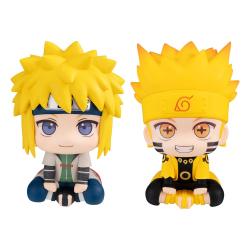 Naruto Shippuden Estatua PVC Look Up Naruto Uzumaki Six Paths Sage Mode & Minato Namikaze 11 cm (with gift