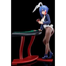 The Demon Sword Master of Excalibur Academy Estatua 1/6 Sakuya Sieglinde wearing lapis lazuli blue bunny costume with Nip Slip..