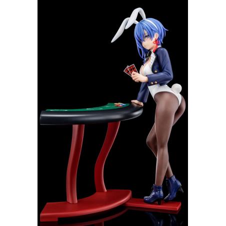 The Demon Sword Master of Excalibur Academy Estatua 1/6 Sakuya Sieglinde wearing lapis lazuli blue bunny costume with Nip Slip..