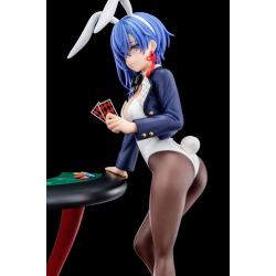 The Demon Sword Master of Excalibur Academy Estatua 1/6 Sakuya Sieglinde wearing lapis lazuli blue bunny costume with Nip Slip..