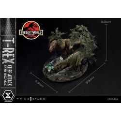 Jurassic World: The Lost World Estatua 1/15 T-Rex Cliff Attack 53 cm