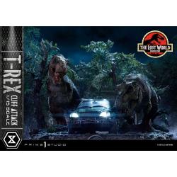 Jurassic World: The Lost World Estatua 1/15 T-Rex Cliff Attack Bonus Version 53 cm