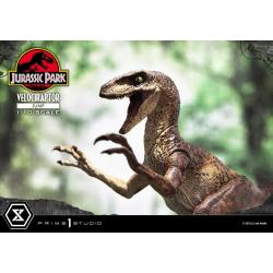 Jurassic Park Estatua Prime Collectibles 1/10 Velociraptor Jump 21 cm