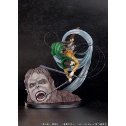 Attack on Titan Estatua PVC 1/7 Levi vs Beast Titan Ver. 28 cm