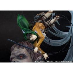 Attack on Titan Estatua PVC 1/7 Levi vs Beast Titan Ver. 28 cm