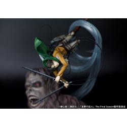 Attack on Titan Estatua PVC 1/7 Levi vs Beast Titan Ver. 28 cm