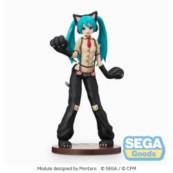Hatsune Miku Project DIVA Arcade Future Tone Estatua PVC SPM Hatsune Miku Kitty Cat 23 cm