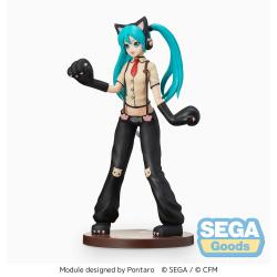 Hatsune Miku Project DIVA Arcade Future Tone Estatua PVC SPM Hatsune Miku Kitty Cat 23 cm