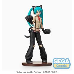Hatsune Miku Project DIVA Arcade Future Tone Estatua PVC SPM Hatsune Miku Kitty Cat 23 cm